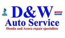 D & W Auto Service Logo