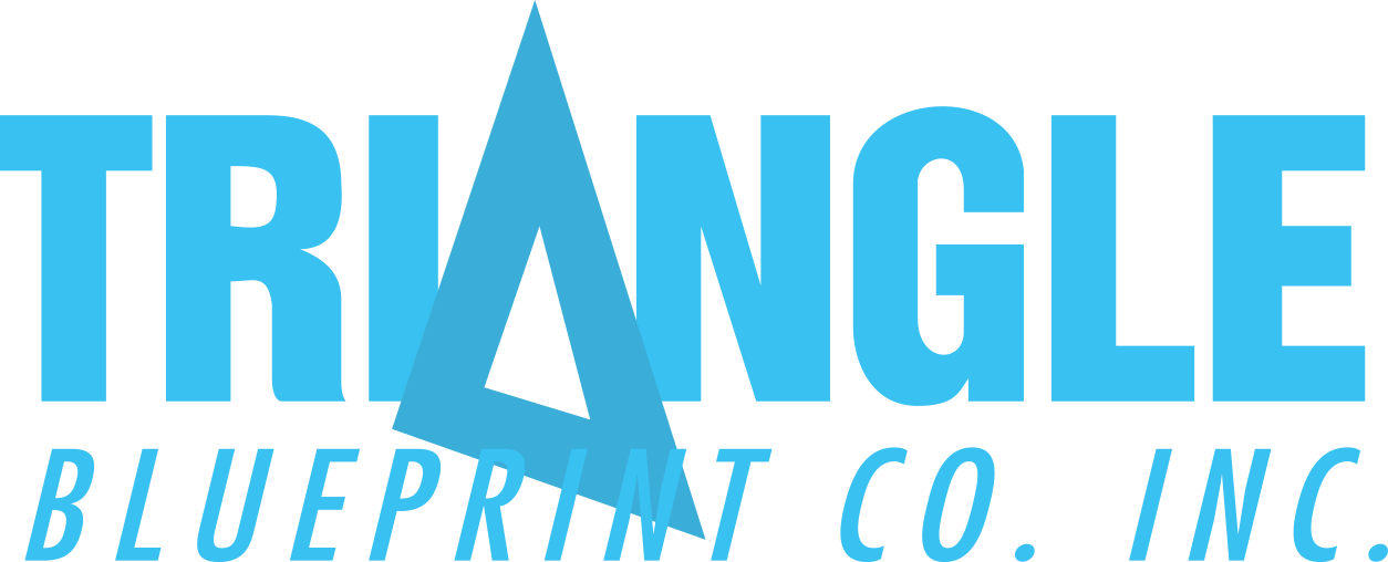 Triangle Blue Print Logo