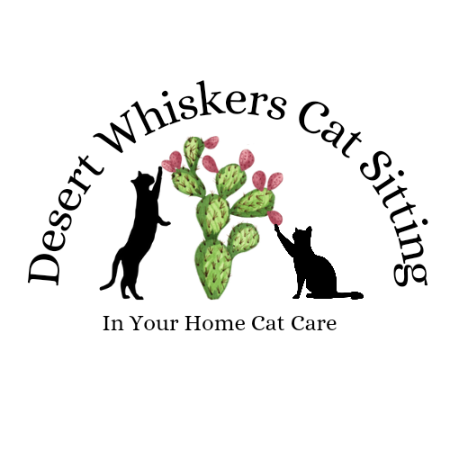 Desert Whiskers Cat Sitting Logo