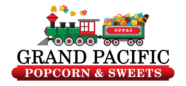 Grand Pacific Popcorn & Sweets Logo