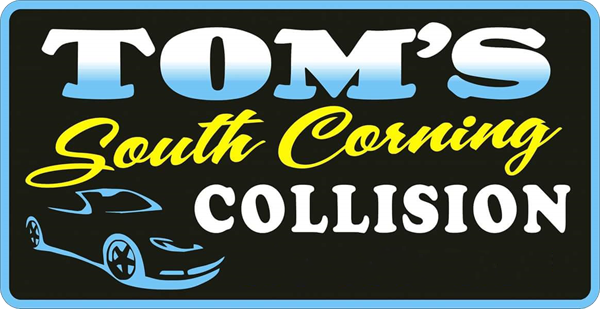 Tom's South Corning Collision Logo
