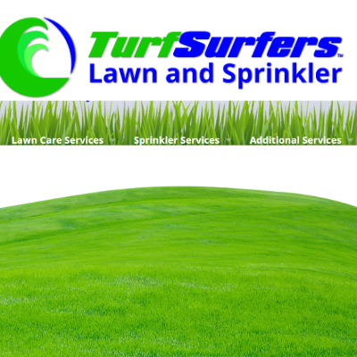Turf Surfers Lawn and Sprinkler Logo
