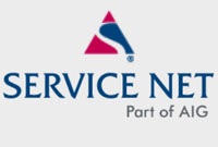 Service Net part of AIG Logo