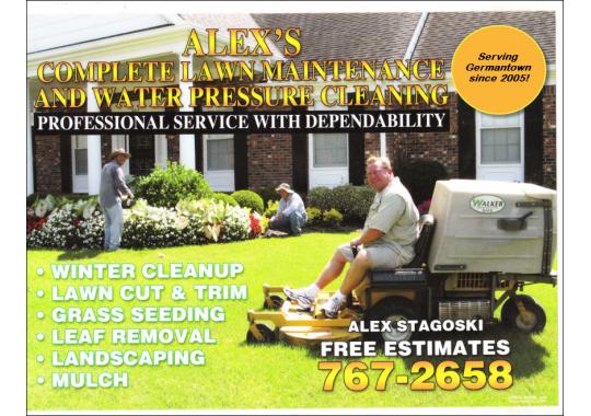 Alex's Complete Lawn Maintenance Logo