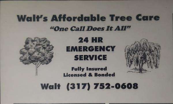 Walt's Affordable Tree Service Logo
