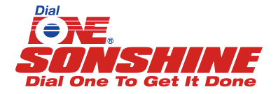 Dial One Sonshine Plumbing Heating Air Conditioning & Electrical Logo