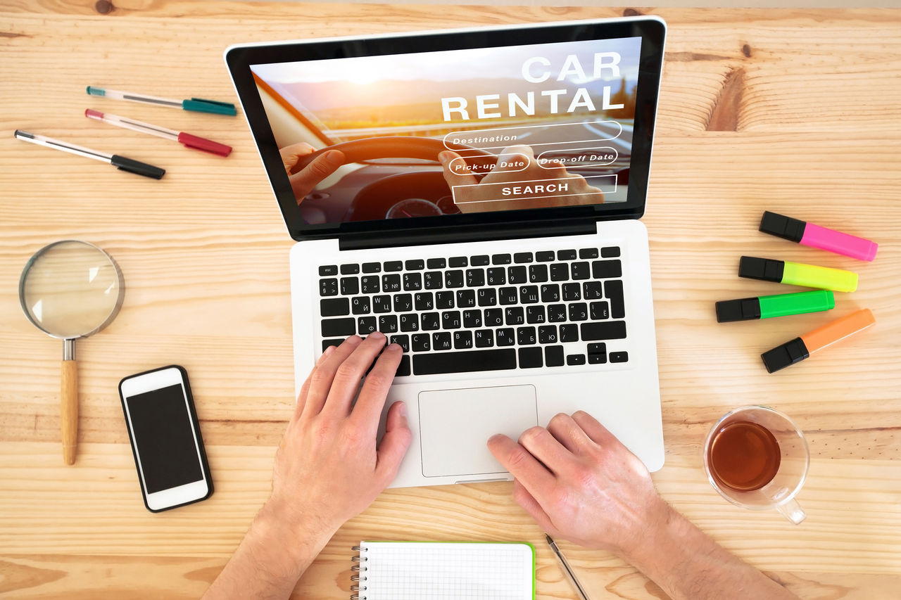 car rental online, internet website to hire vehicle