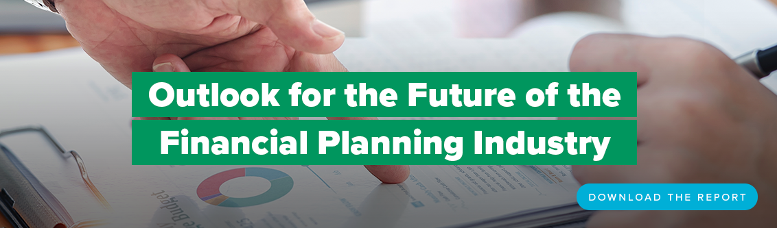 Outlook for the future of financial planning industry image of hands signing a paper