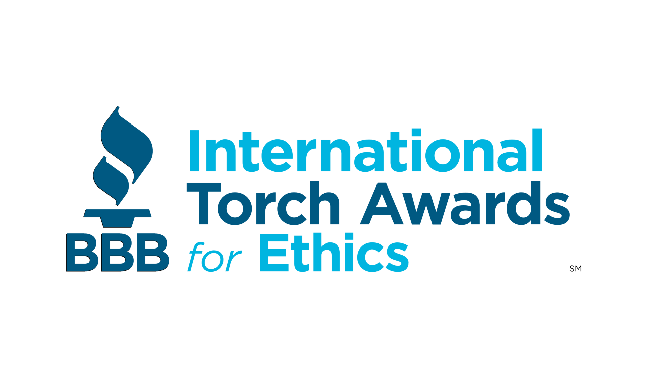 BBB Torch Awards for Ethics logo blue on white background