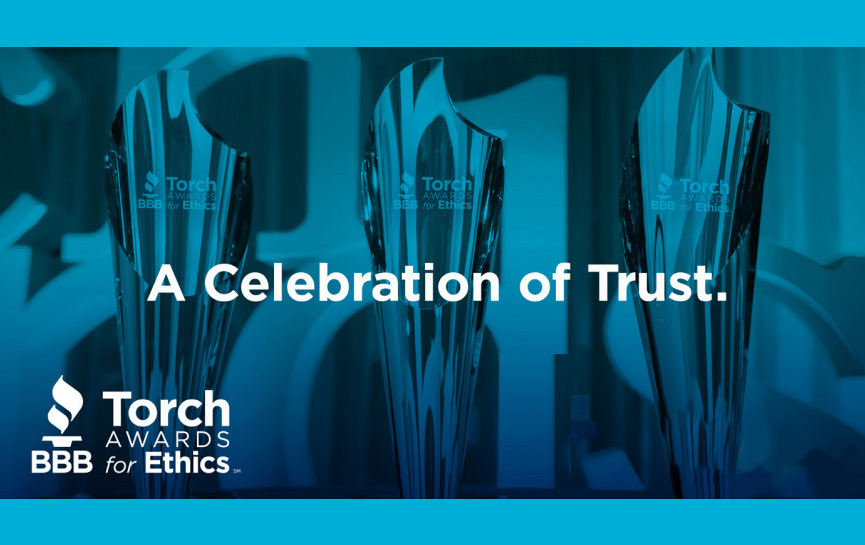 banner hero for International Torch Awards that states Start With "A Celebration of Trust"