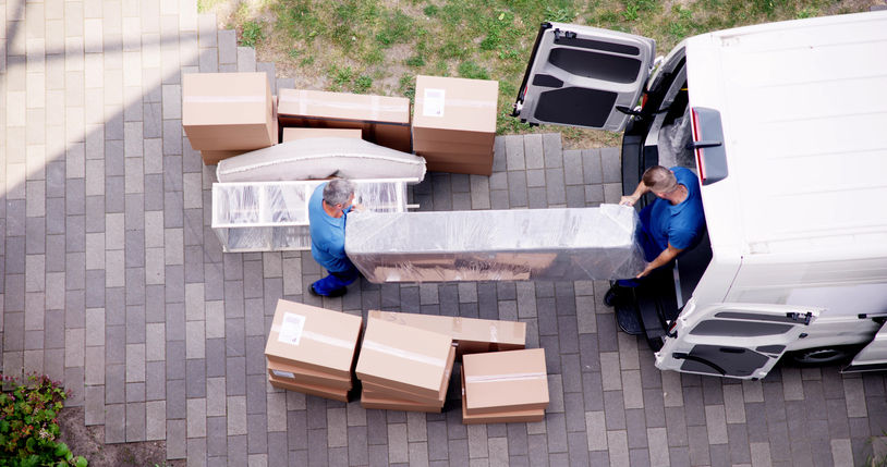 House Move Van. Furniture Removal And Delivery