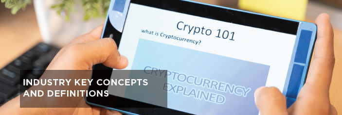 Tablet with Crypto 101 written on it