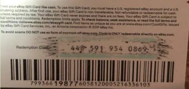 Gift card for job scammers