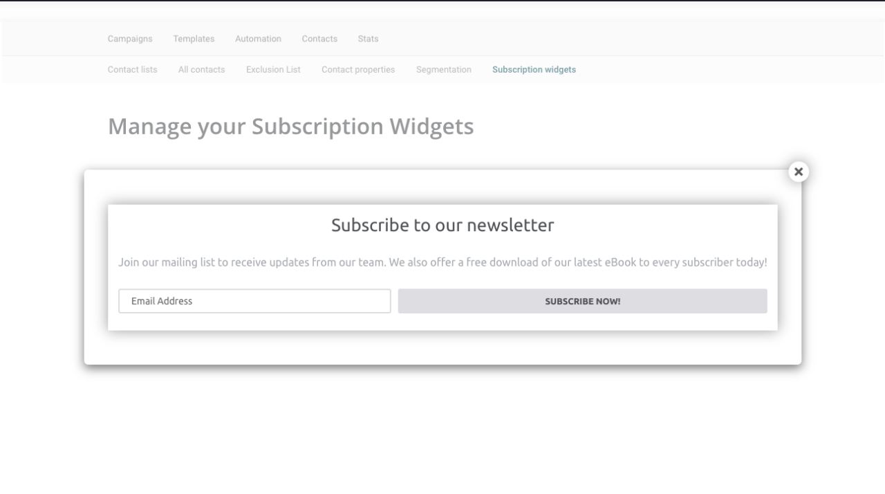 manage your email marketing contact lists