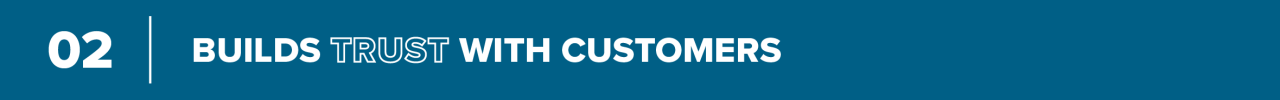 Accreditation builds trust with customers