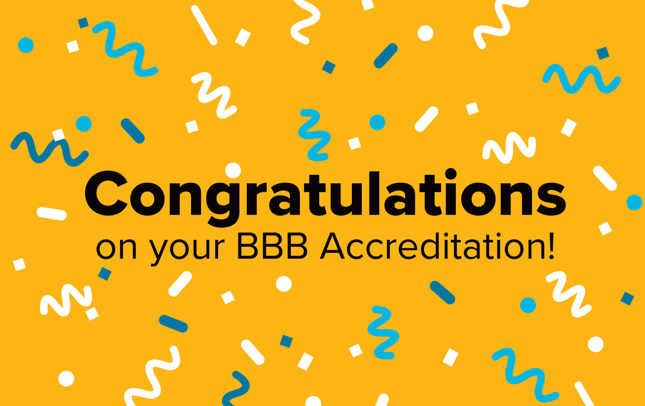 Congratulations on your BBB Accreditation banner