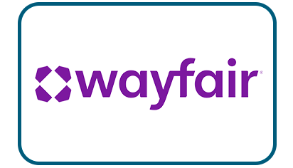 Wayfair logo and link to profile