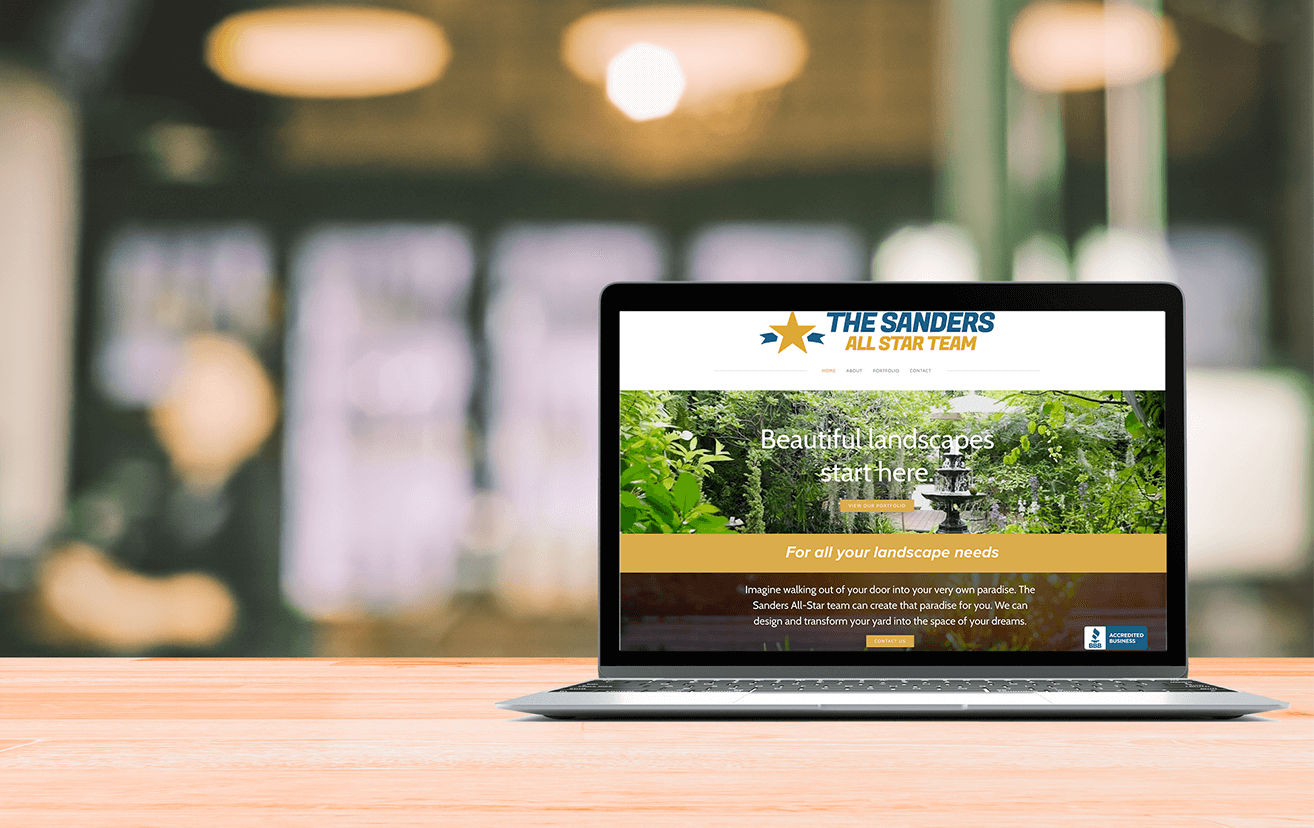 Sanders All Star Team website example on laptop