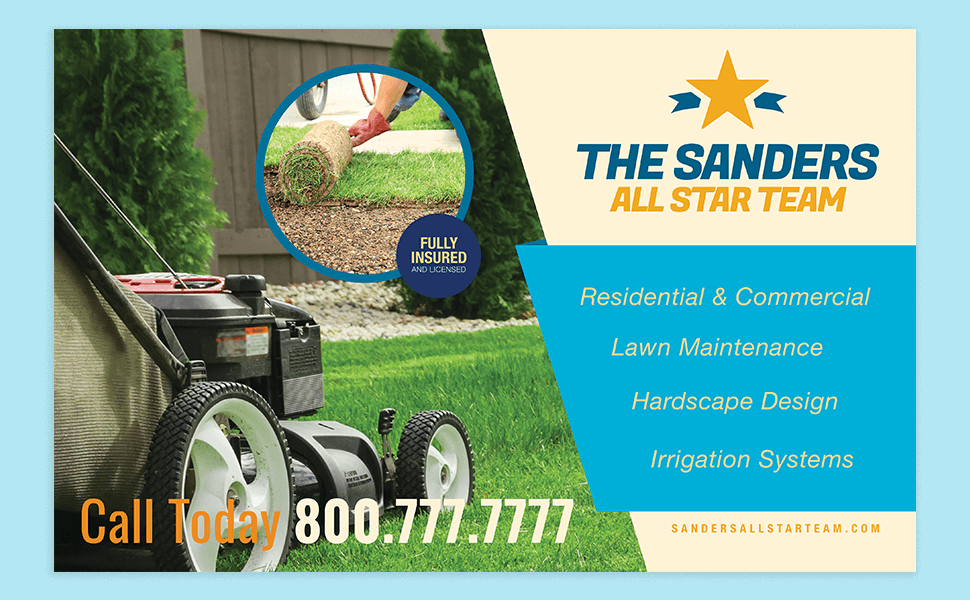 Sanders All Star Team banner graphic design service sample