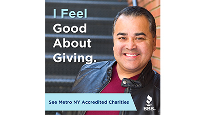 Feel Good about Giving. Find Metro NY Accredited Charities.