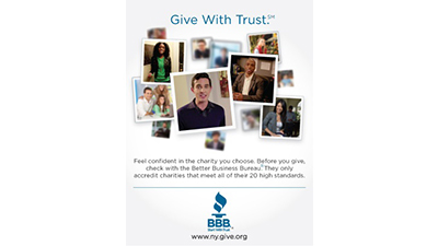 Feel Good about Giving. Find Metro NY Accredited Charities.