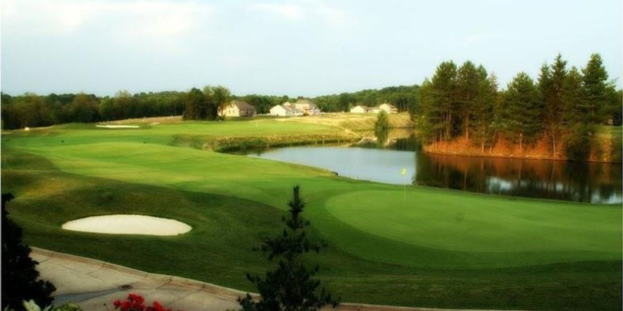 View of the Quarry Golf Course with pond