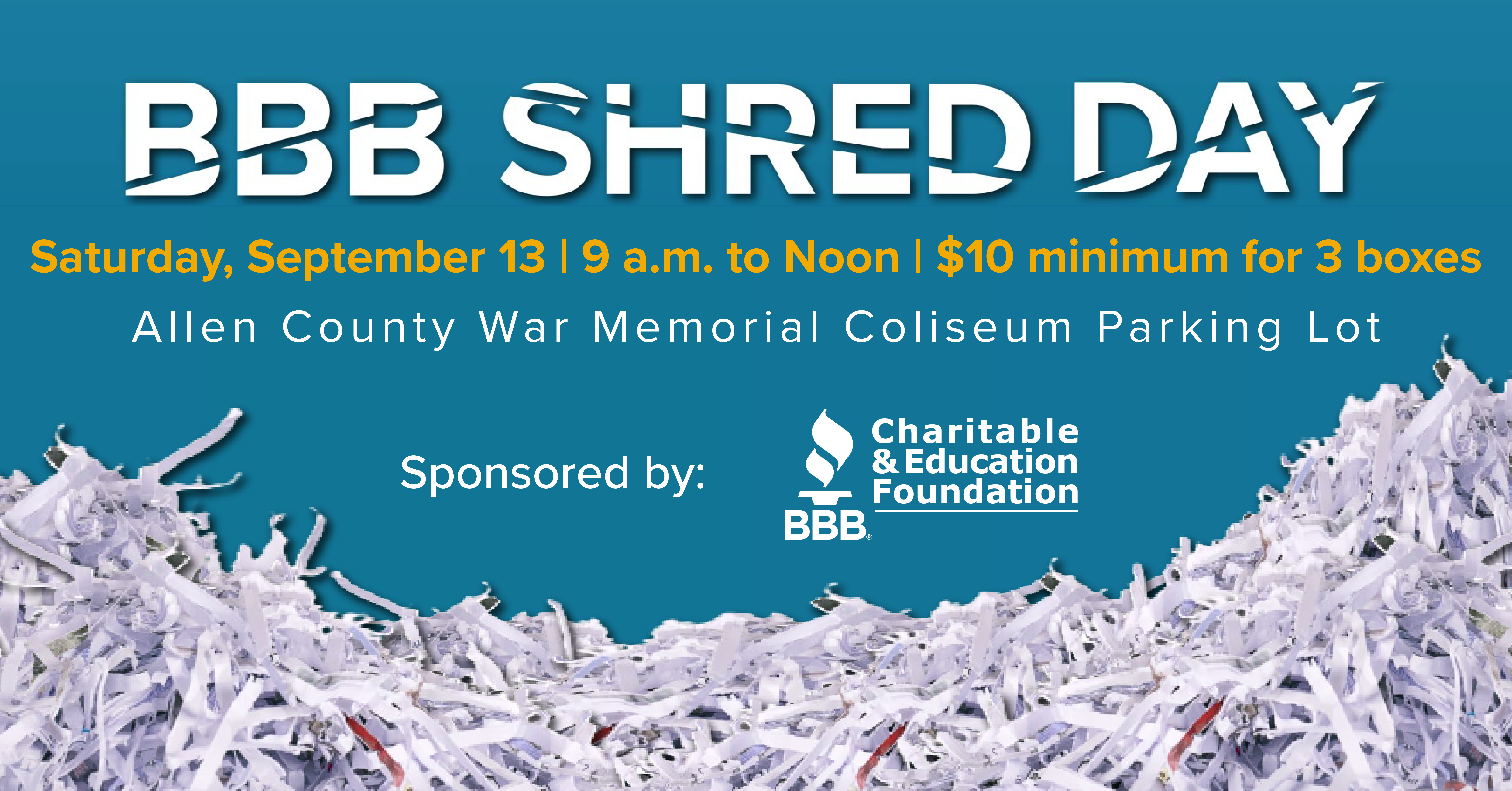 Shred Day graphic with event details