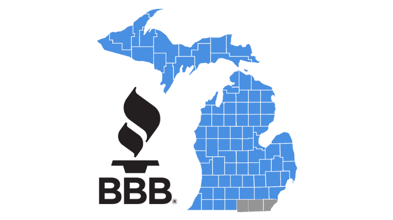 BBB Western Michigan service area map