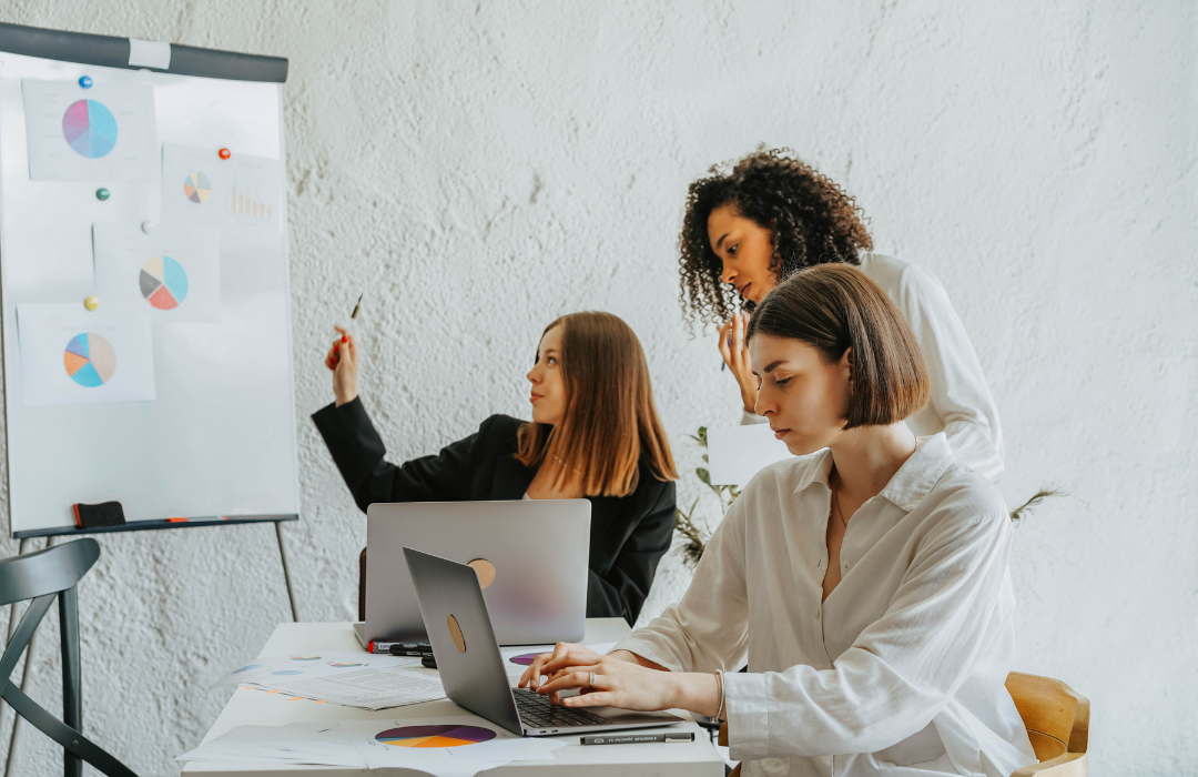 Business people making a plan