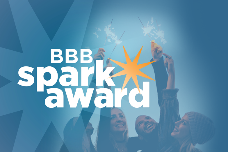 spark award people with sparklers