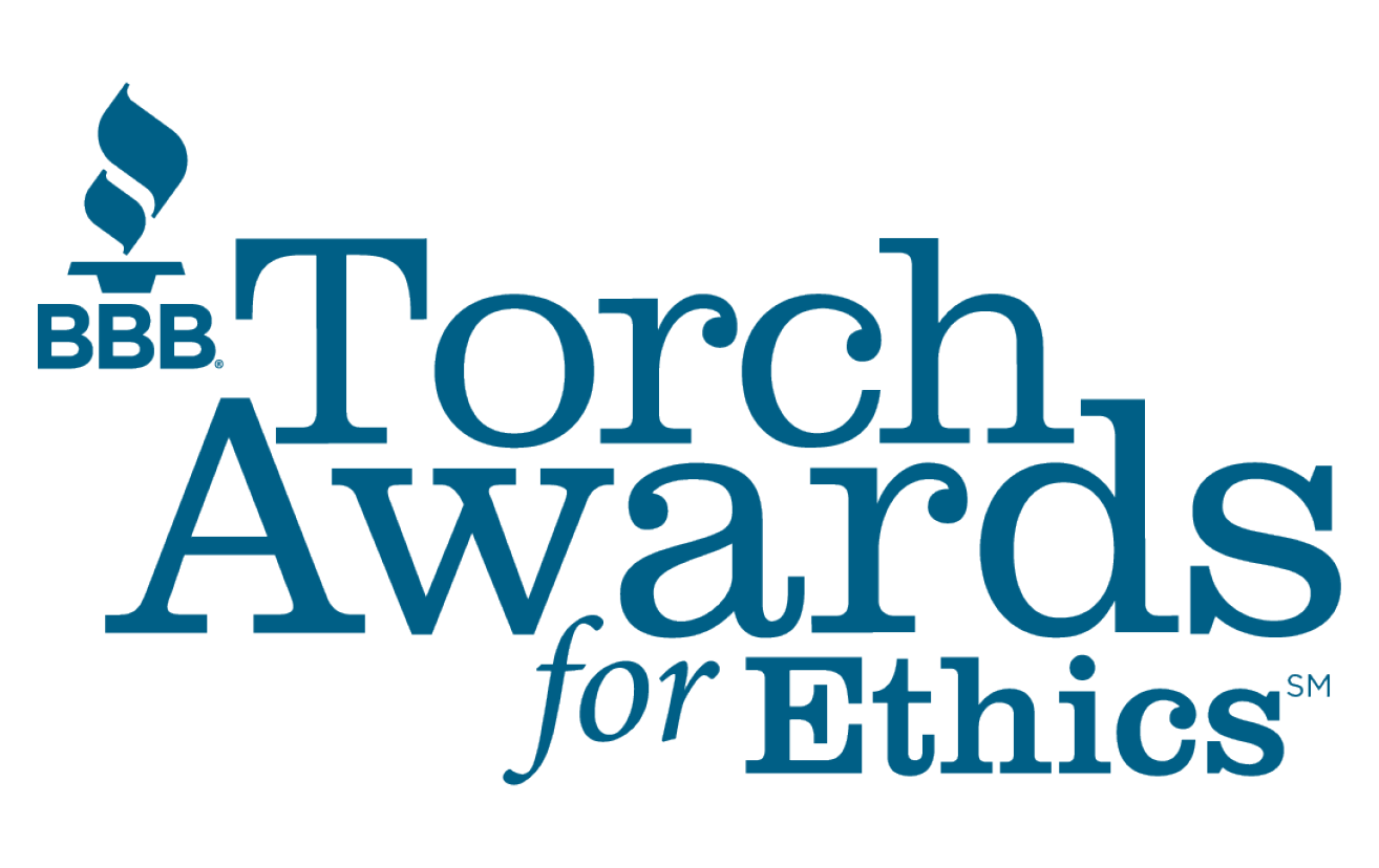 BBB Torch Awards for Ethics logo blue on white background