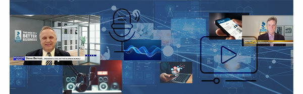 steves corner blue lettering on white display background