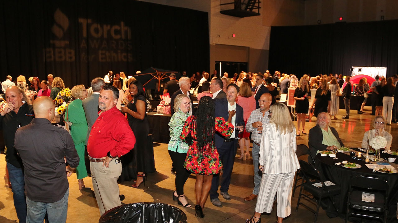 Torch Dinner guests smiling