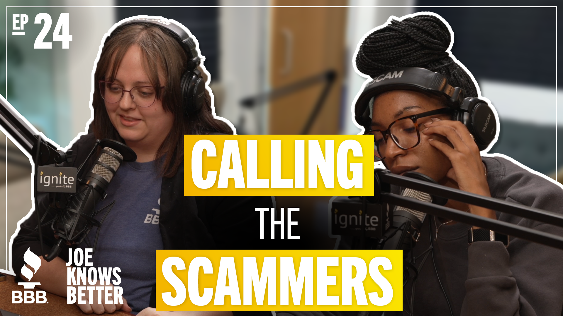 title card reading calling the scammers