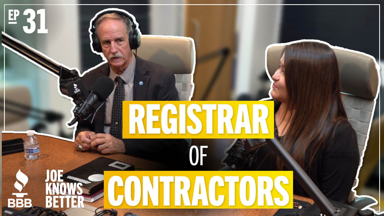 title card reading registrar of contractors