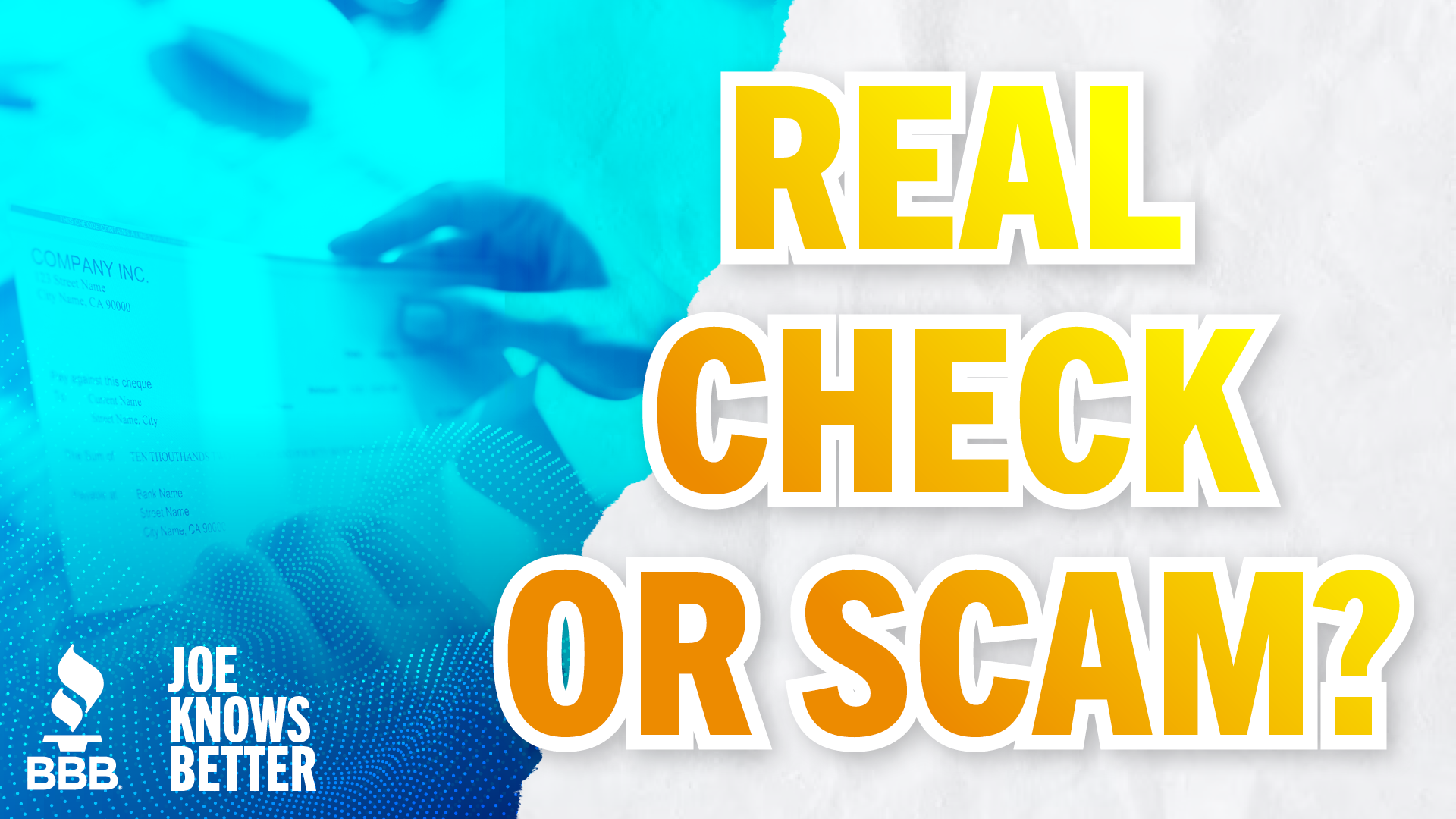 title card reading Real Check or Scam?