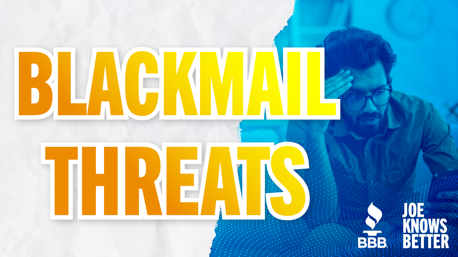 title card reading blackmail threats