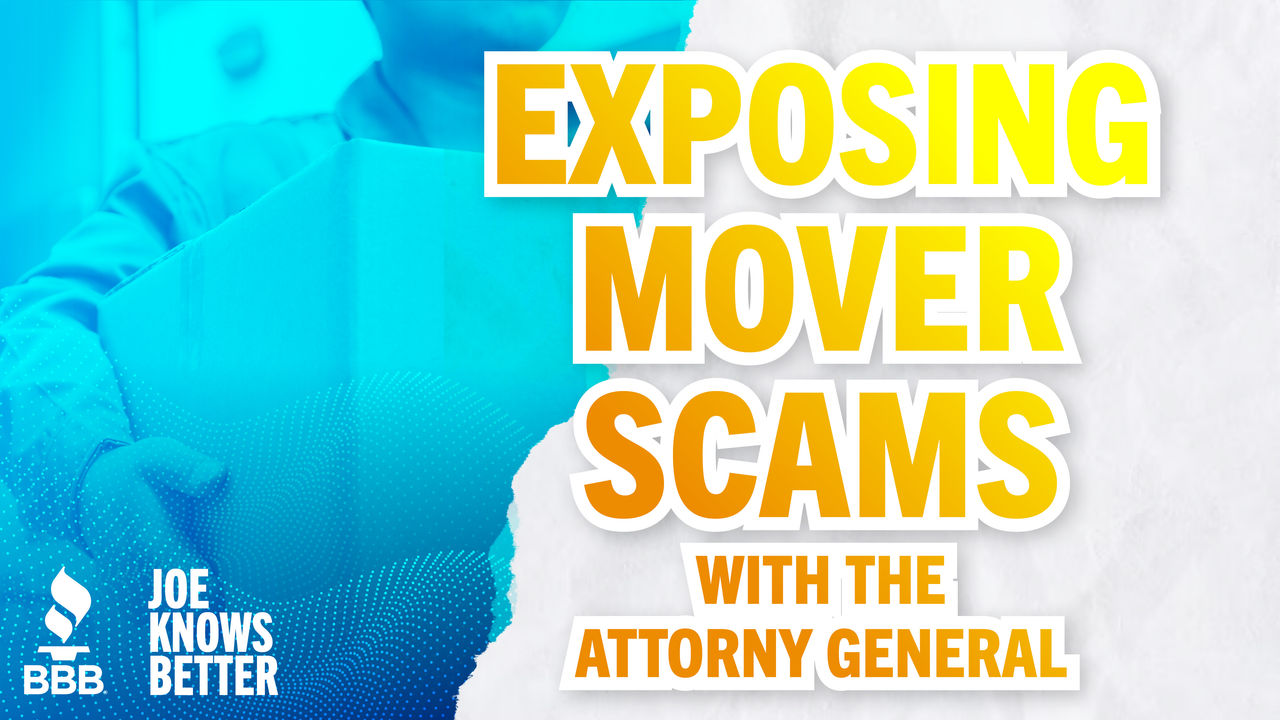 title card reading Exposing Mover Scams with the Attorney General