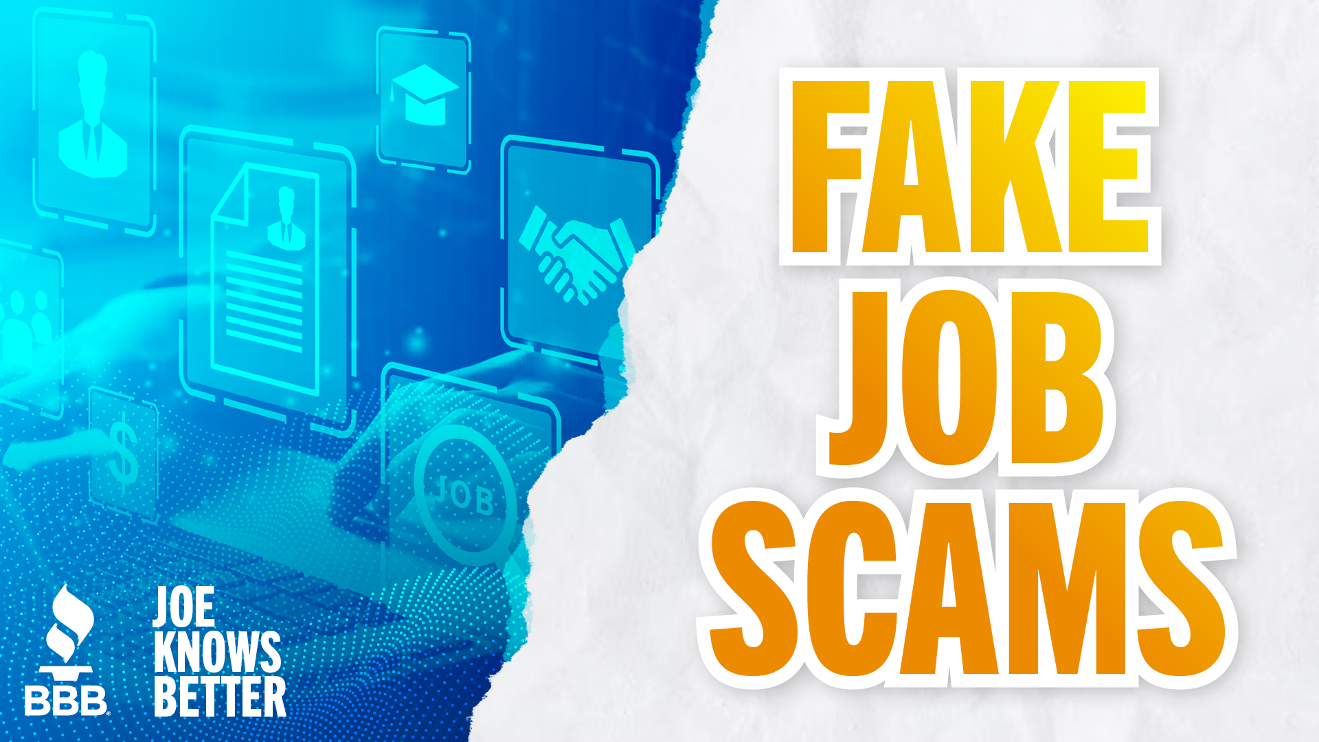 title card reading Fake Job Scams