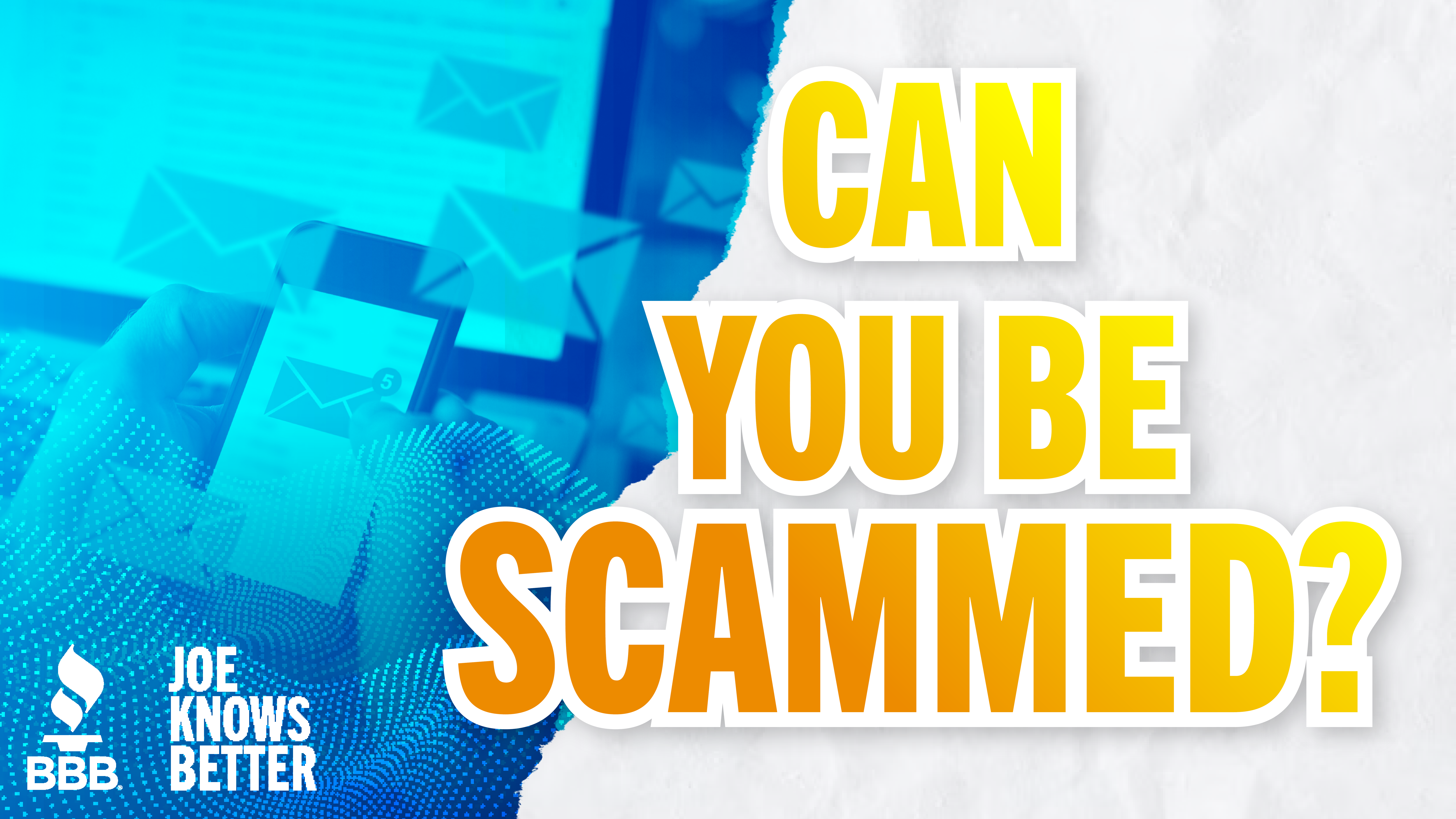 title card reading Challenge can you be scammed?