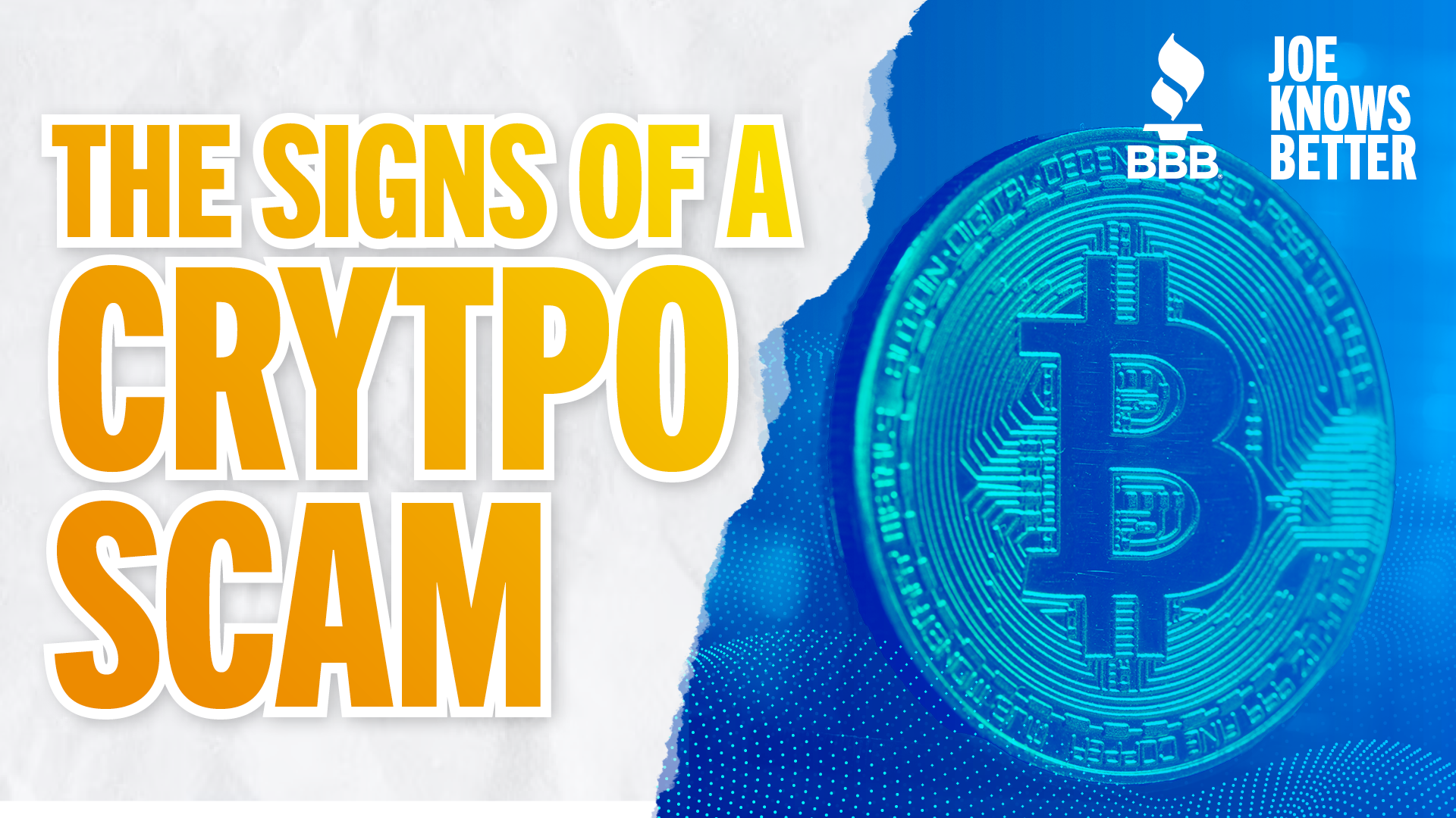 title card reading the signs of a crypto scam