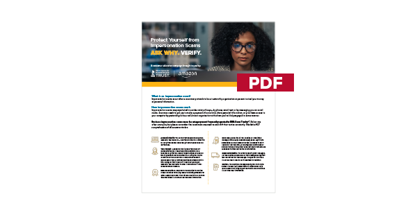 Information sheet for impersonation scams
