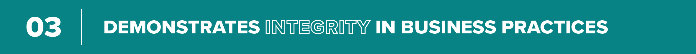 Accreditation demonstrates integrity in business practices