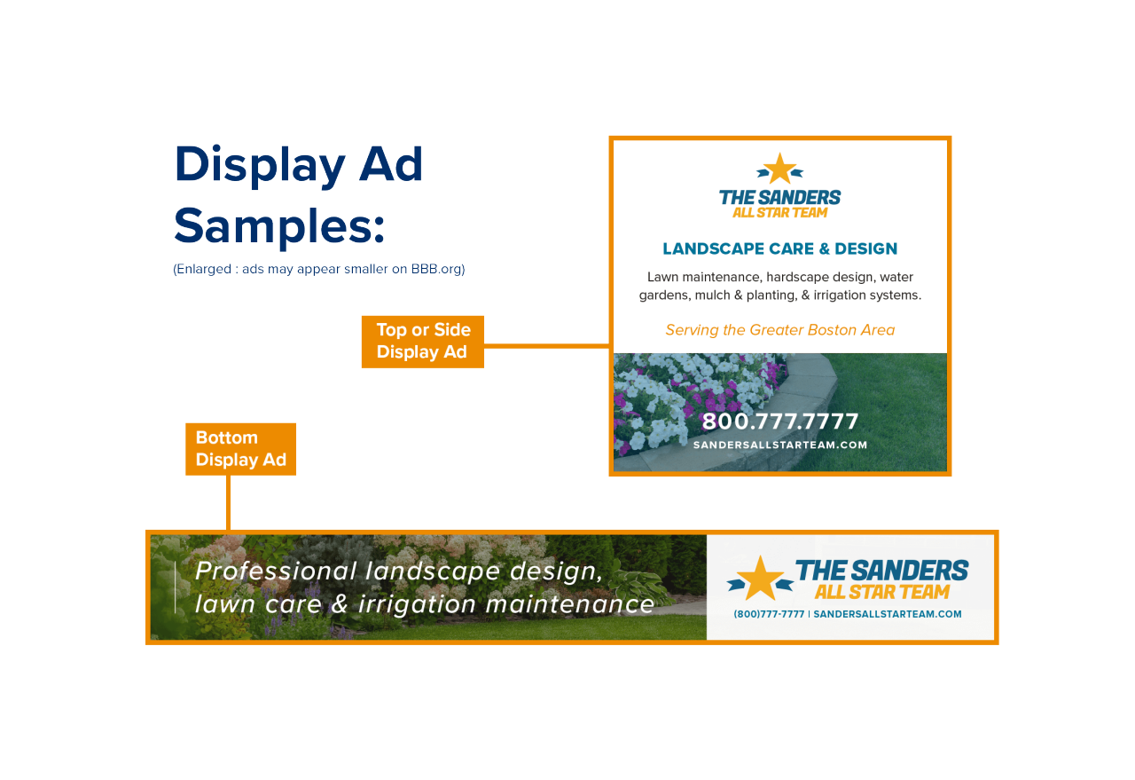Sanders All Star Team display ad examples
