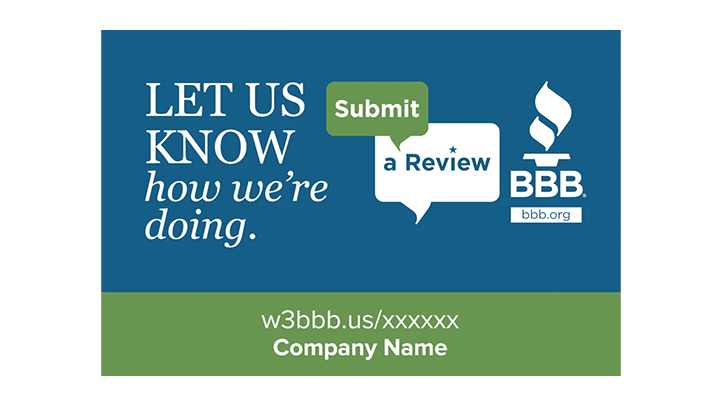 Customer review cards