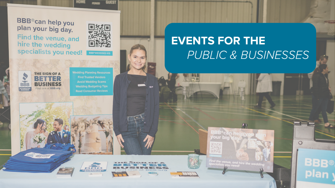 Events for the Public & Businesses