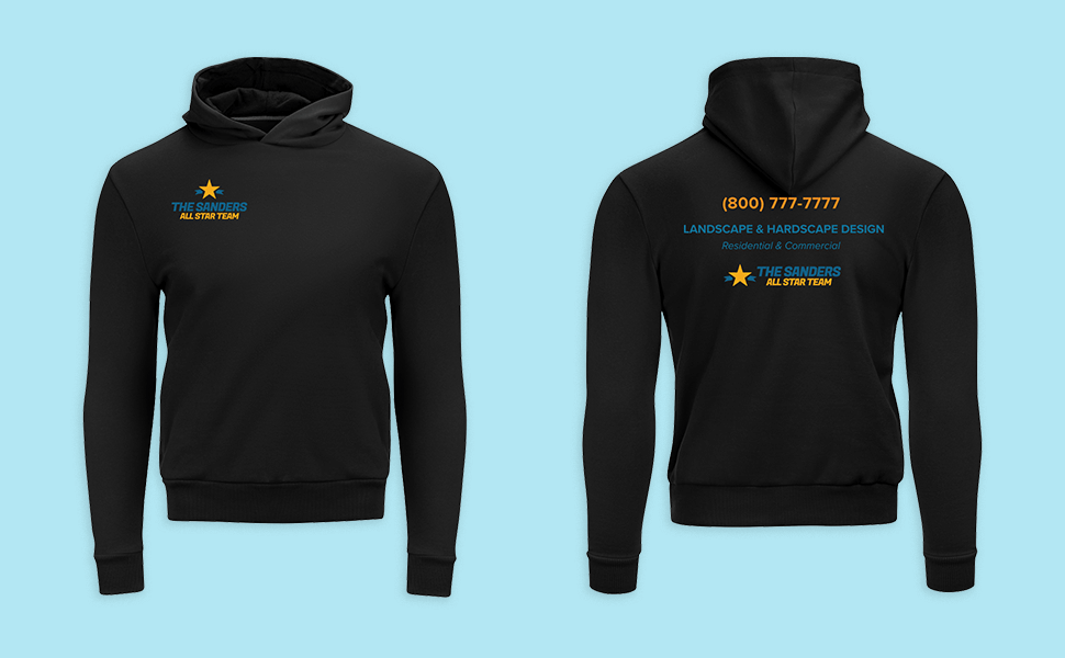 Sanders All Star Team clothing graphic design service sample