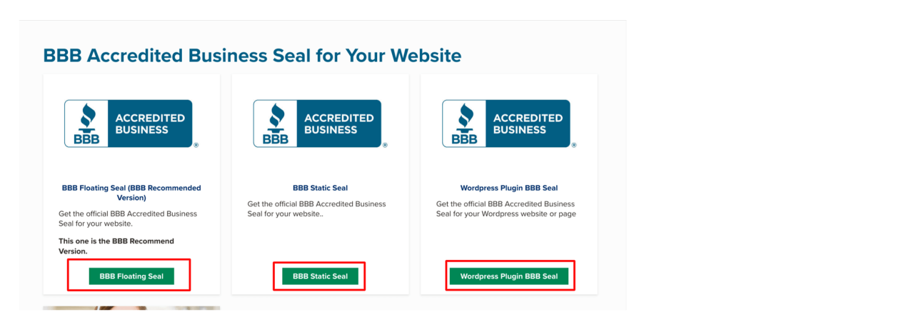 BBB AB Seal options
