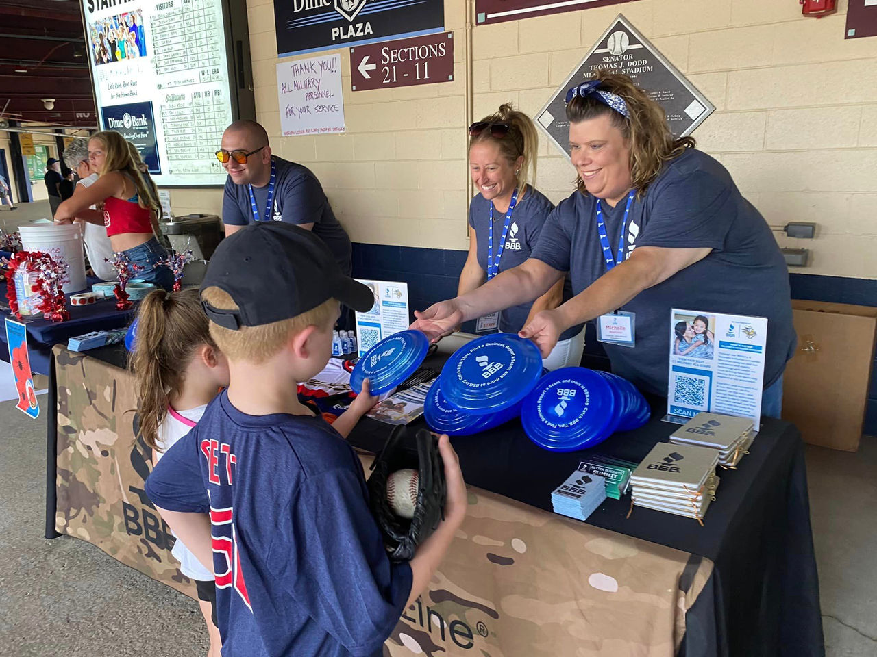 BBB Foundation of Connecticut was proud to sponsor Military All Stars Night 2022 at Dodd Stadium.