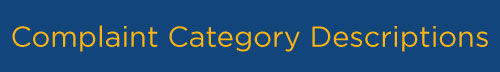 NCPW Complaint Categories